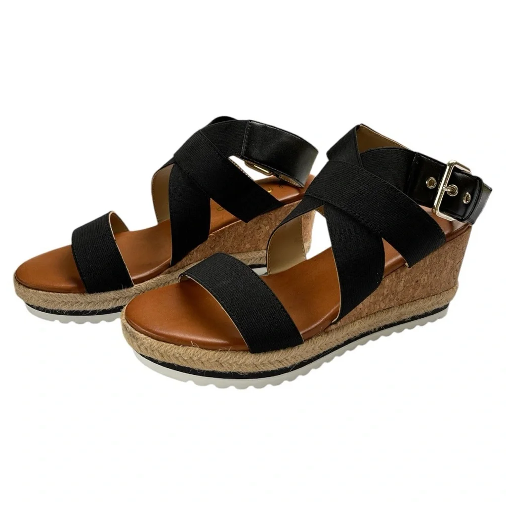 Unisa‎ Unpaisey Black Wedge Sandal